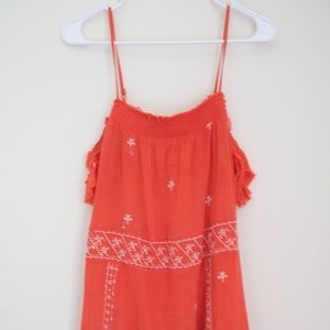 Free People Red Off-The-Shoulder Dress